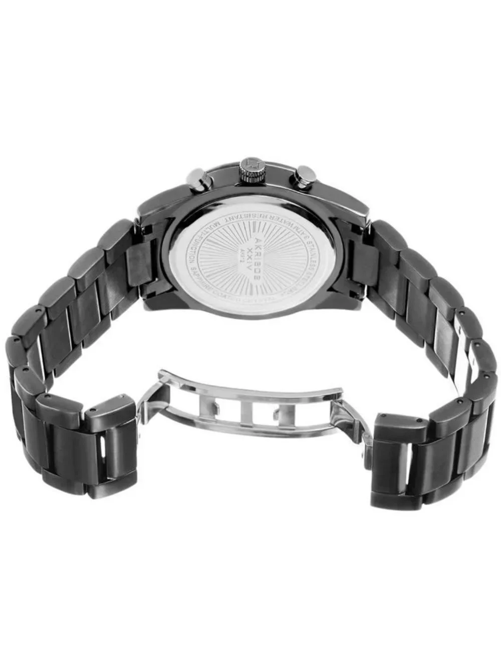 NWT Akribos XXIV Enterprise Quartz Grey Dial Men's Watch